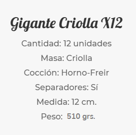 gigante criolla x12